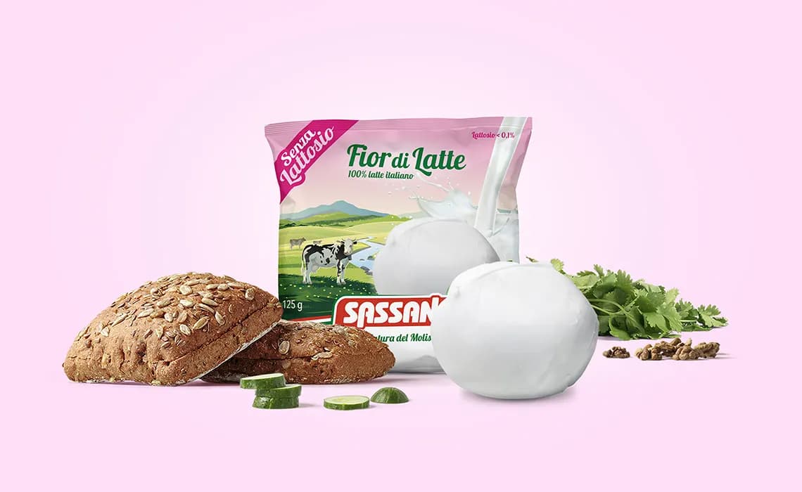 Mozzarella Fior di Latte Senza Lattosio Sassano 2 x 300 g in offerta da Il Gigante