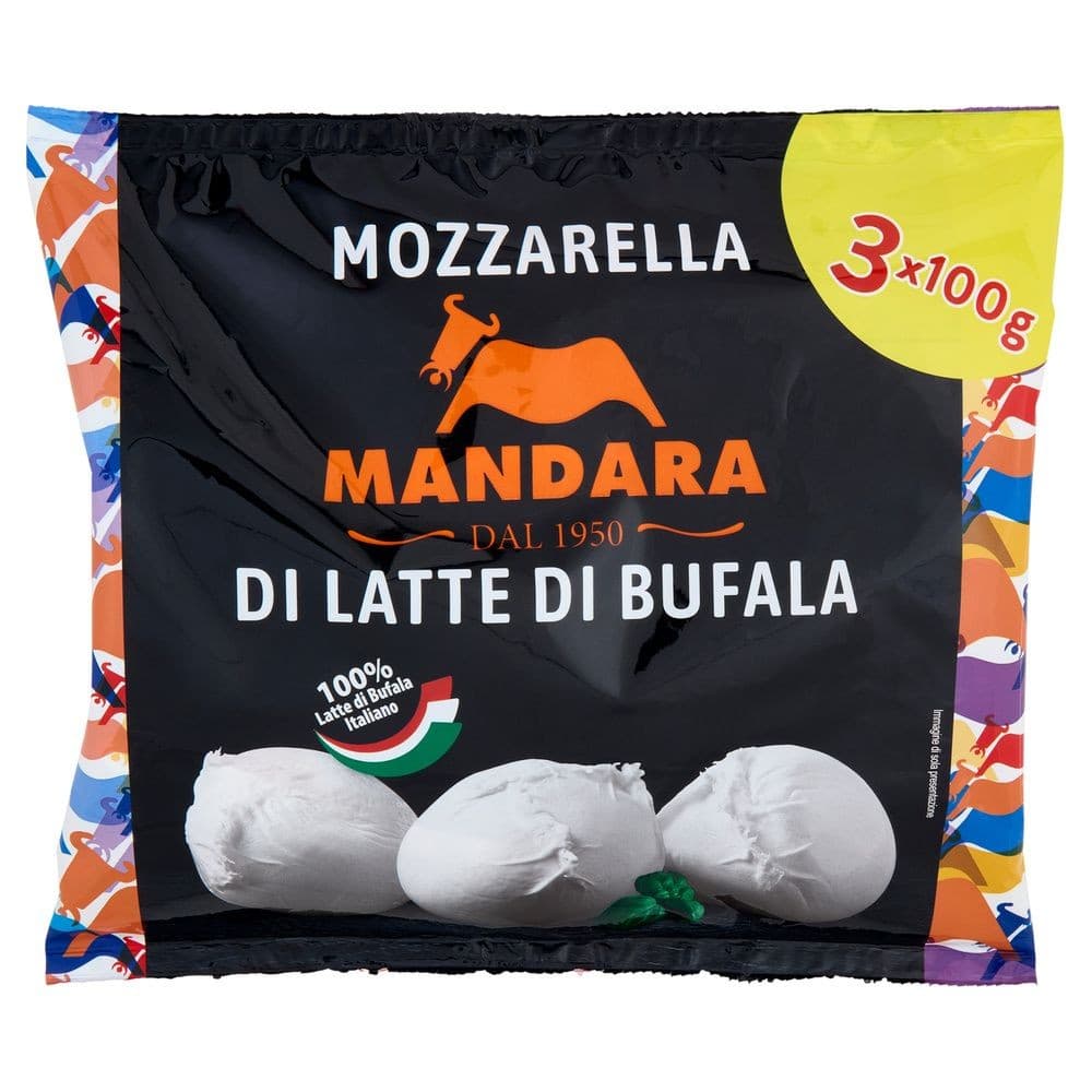 Mozzarella di latte di bufala Mandara, 3x100 g – Il Gigante