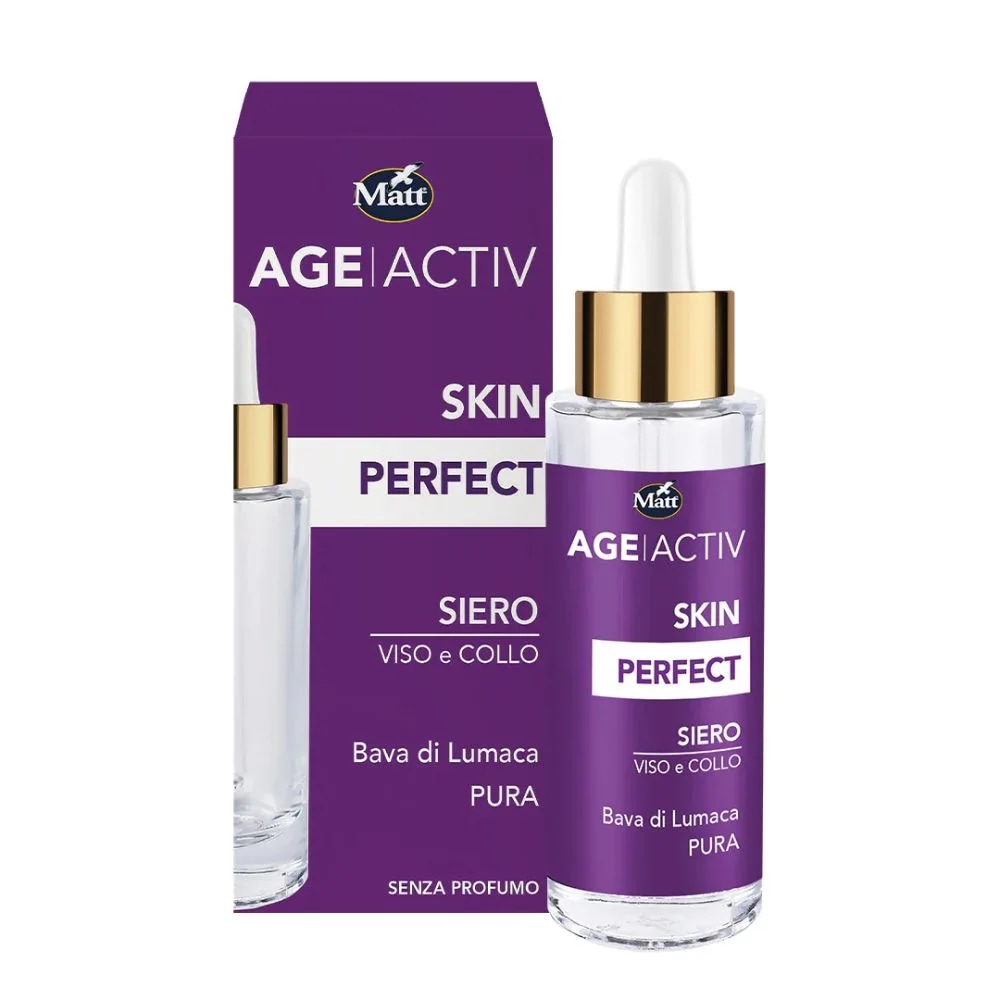 Siero viso e collo bava di lumaca Pura Age Activ Skin Perfect Matt ml 30 - Offerta nel negozio Bennet
