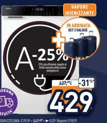 Lavatrice HW90BP14357UIT in offerta da Unieuro