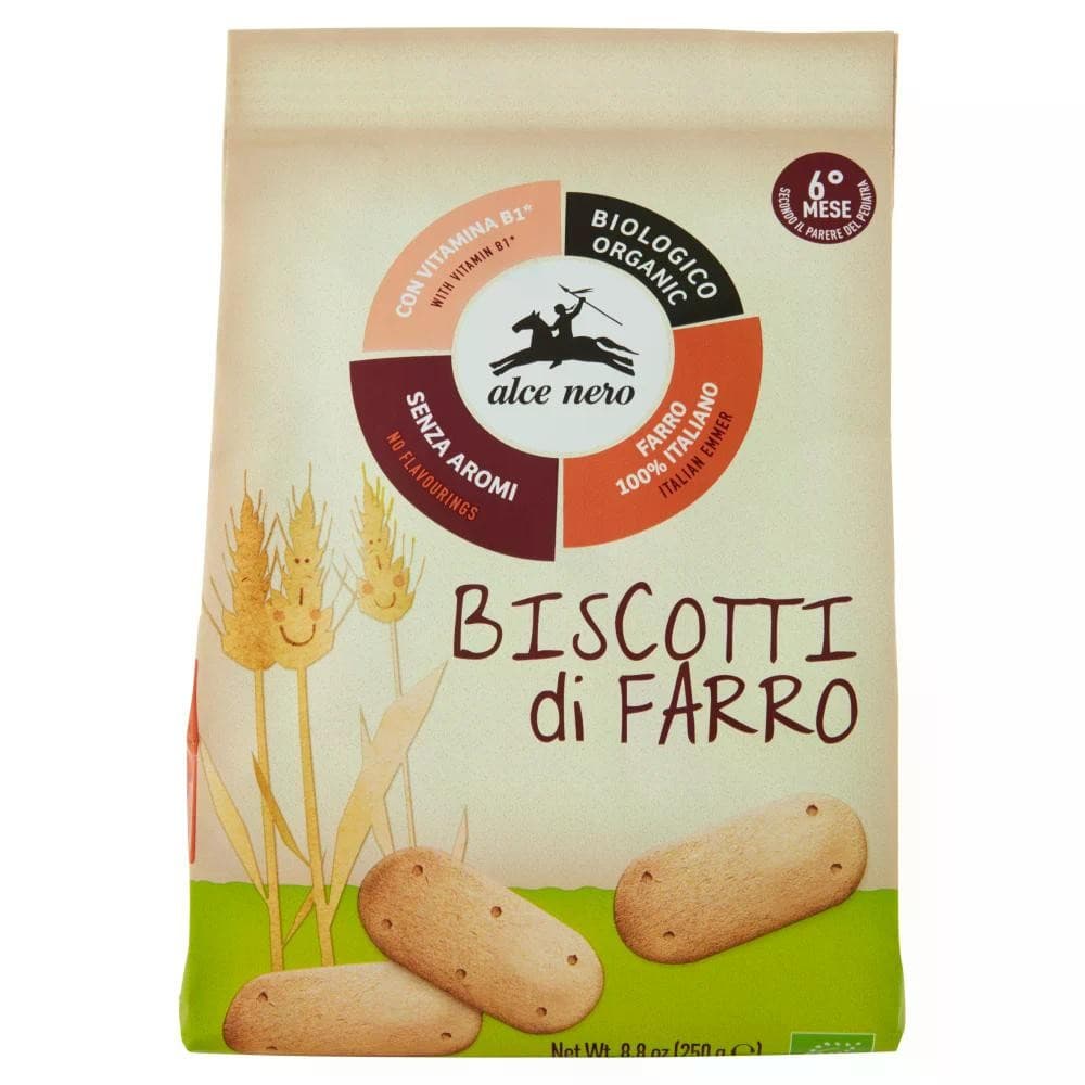 alce nero biscotti di farro 250 g in offerta da Dm