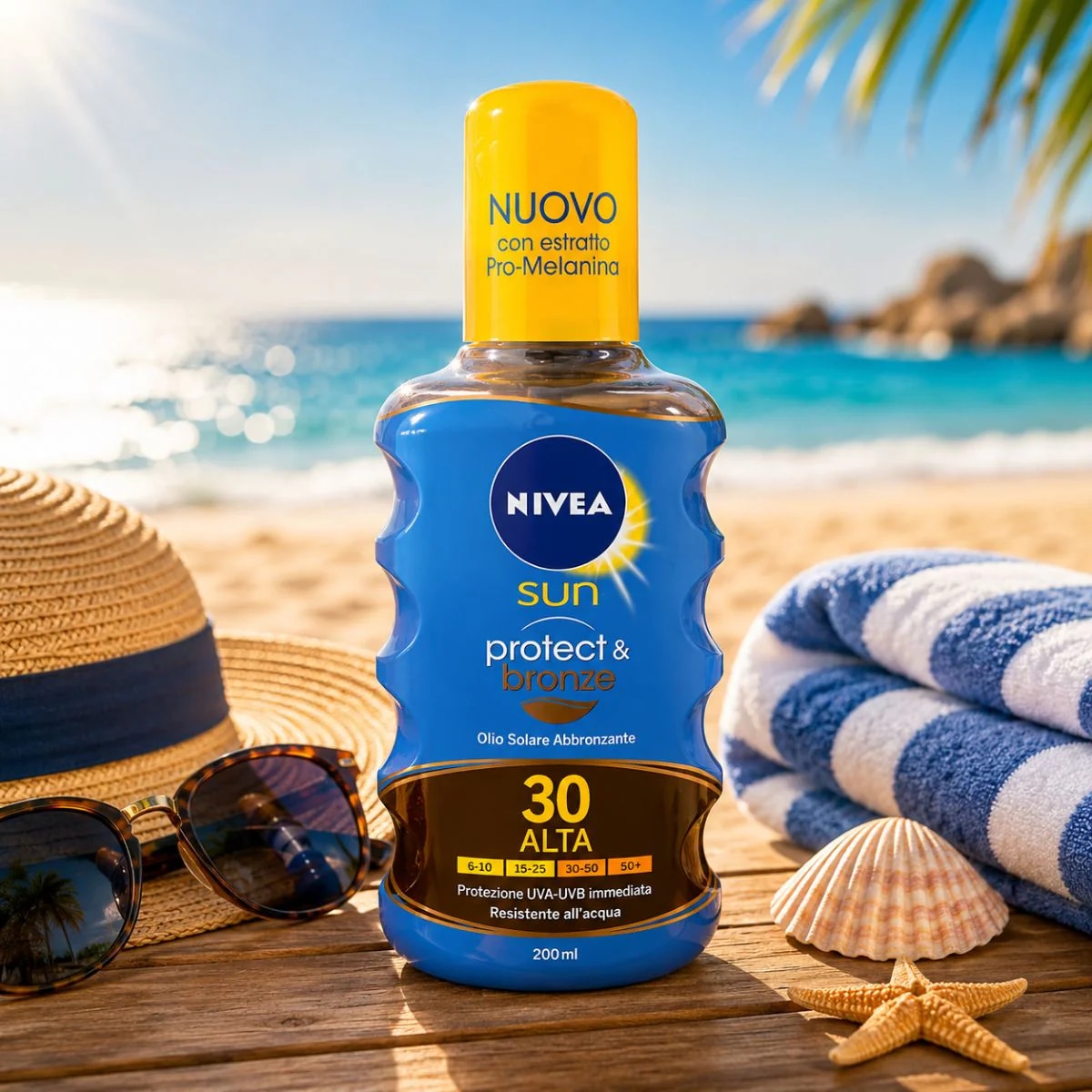 Crema Solare Spray Protect&Bronze SPF 30 Nivea Sun 200 ml - Offerta nel negozio Carrefour