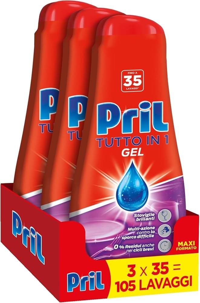 Gel per lavastoviglie Pril 90 o 105 lavaggi in offerta da Iper La grande i
