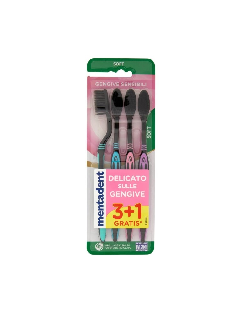 Mentadent spazzolino gengive sensibili 4+1 GRATIS in offerta da Il Gigante