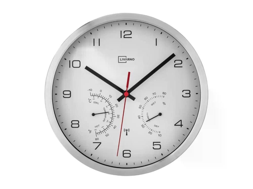 Livarno orologio da parete con termometro ed igrometro in offerta da Lidl
