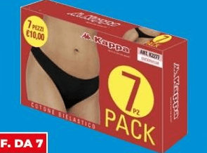 Slip Donna Elasticizzato Kappa 7 PEZZI in offerta da Bennet