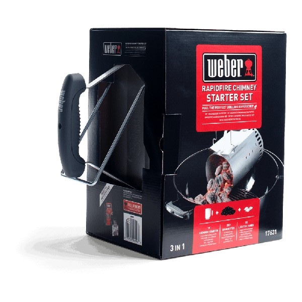 Kit ciminiera 17631 2 kg bricchetti, 6 cubetti accendifuoco Weber in offerta da Comet