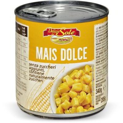 Mais Dolce 340 g / sgocc. 285 g Del Sole - Offerta nel negozio Eurospin