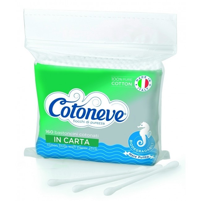 Cotoneve Bastoncini Cotonati Biodegradabili 160 pz in offerta da Tigota