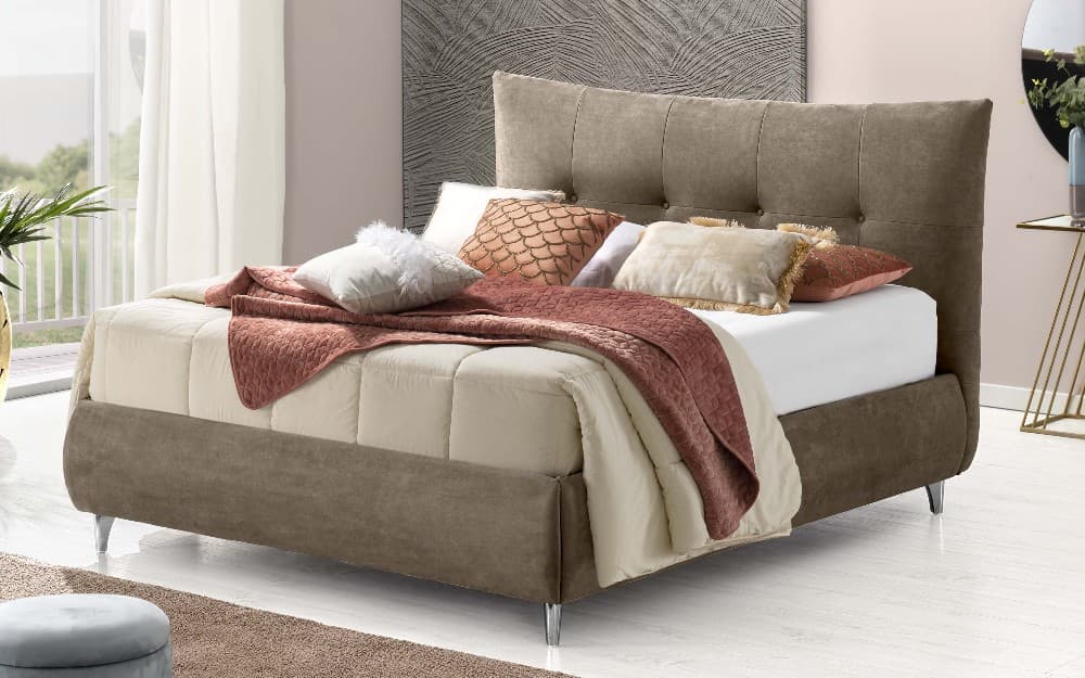 Cigno letto matrimoniale con contenitore e piedini – Mondo Convenienza