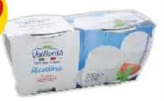 Ricottina Valbontà conf. da 2 pz - 2 x 100 g = 200g in offerta da Penny