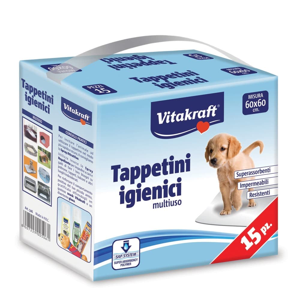 Vitakraft tappetini igienici 50 pezzi, 60x60 cm in offerta da Iper La grande i