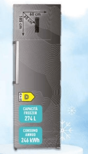 Congelatore verticale FDATHFZ273NFIX, 274 L Electrolina – Unieuro