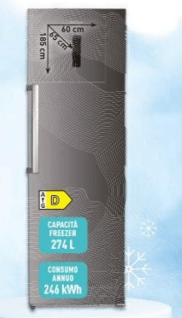 Electroline Congelatore verticale FDATHFZ273NFIX 274 L - Offerta nel negozio Unieuro