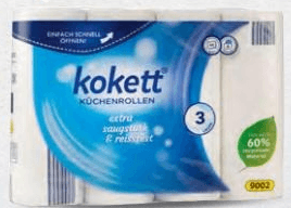 Kokett carta cucina 3 veli, 4 x 64 strappi – ALDI