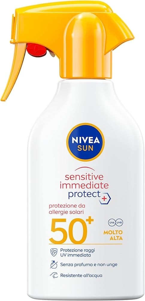 Spray Solare Sensitive Immediate Protect SPF 50+ Nivea Sun 250 ml - Offerta nel negozio Carrefour