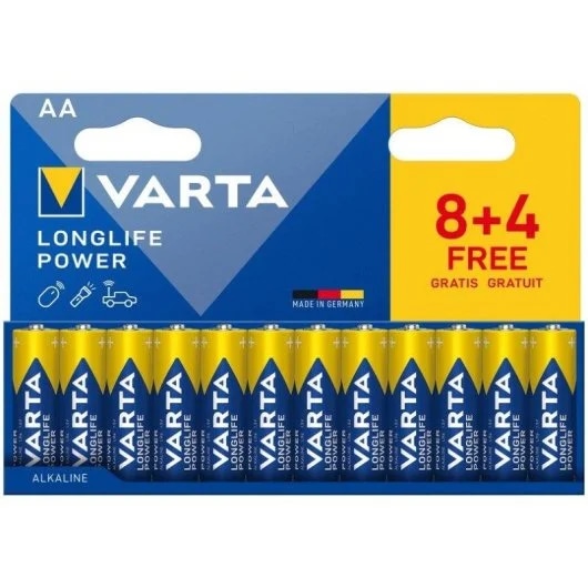 Varta Longlife Power 12 pezzi 8+4 gratis in offerta da Lidl