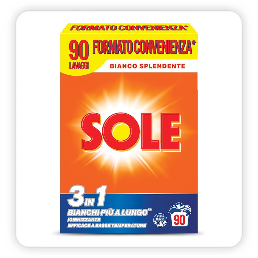 Detersivo in polvere per lavatrice Sole 90 lavaggi o 123 lavaggi in offerta da Iper La grande i
