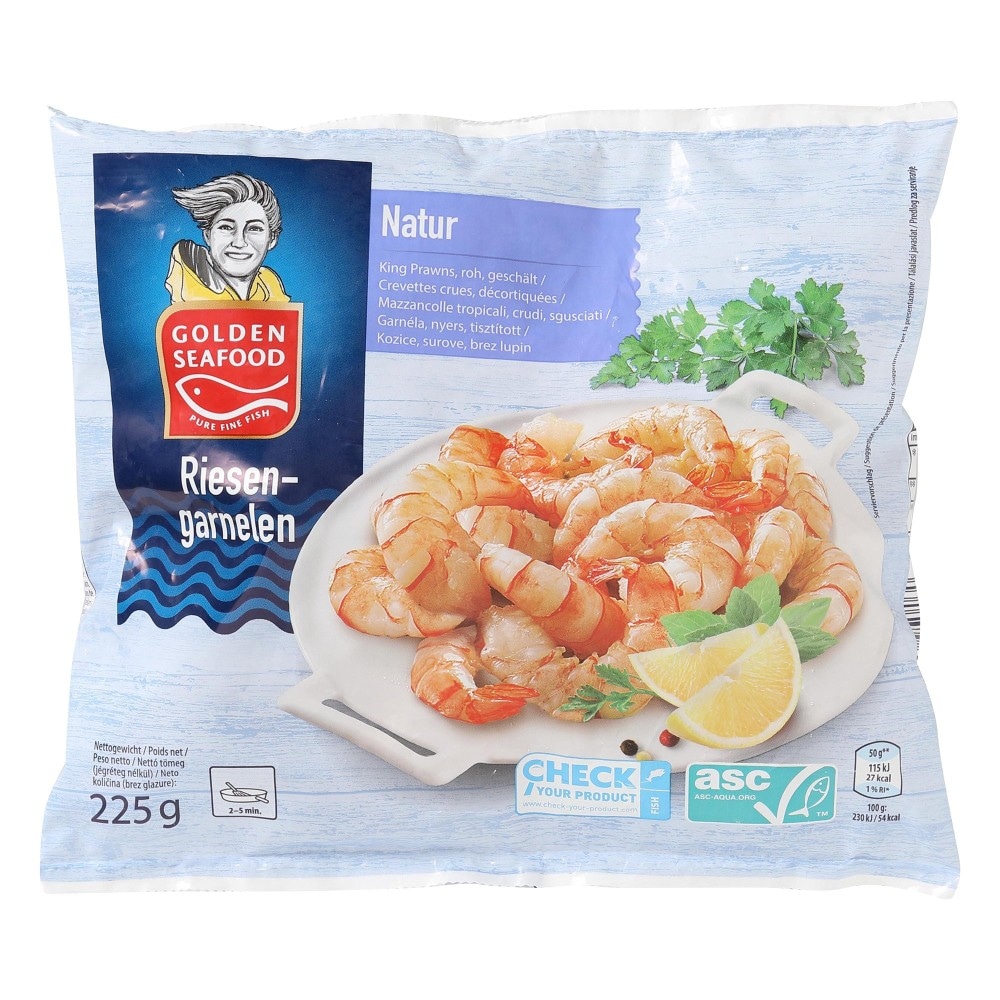 Golden Seafood Gamberi sgusciati/marinati 235/225 g in offerta da ALDI