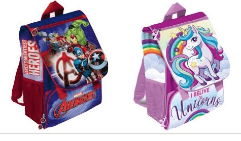 Zaino Unicorno o Avengers in offerta da Carrefour