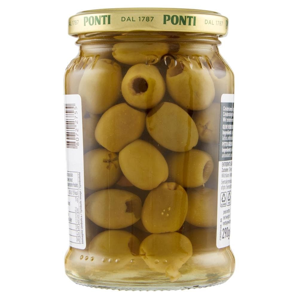 Olive verdi snocciolate 130 g Ponti in offerta da Bennet