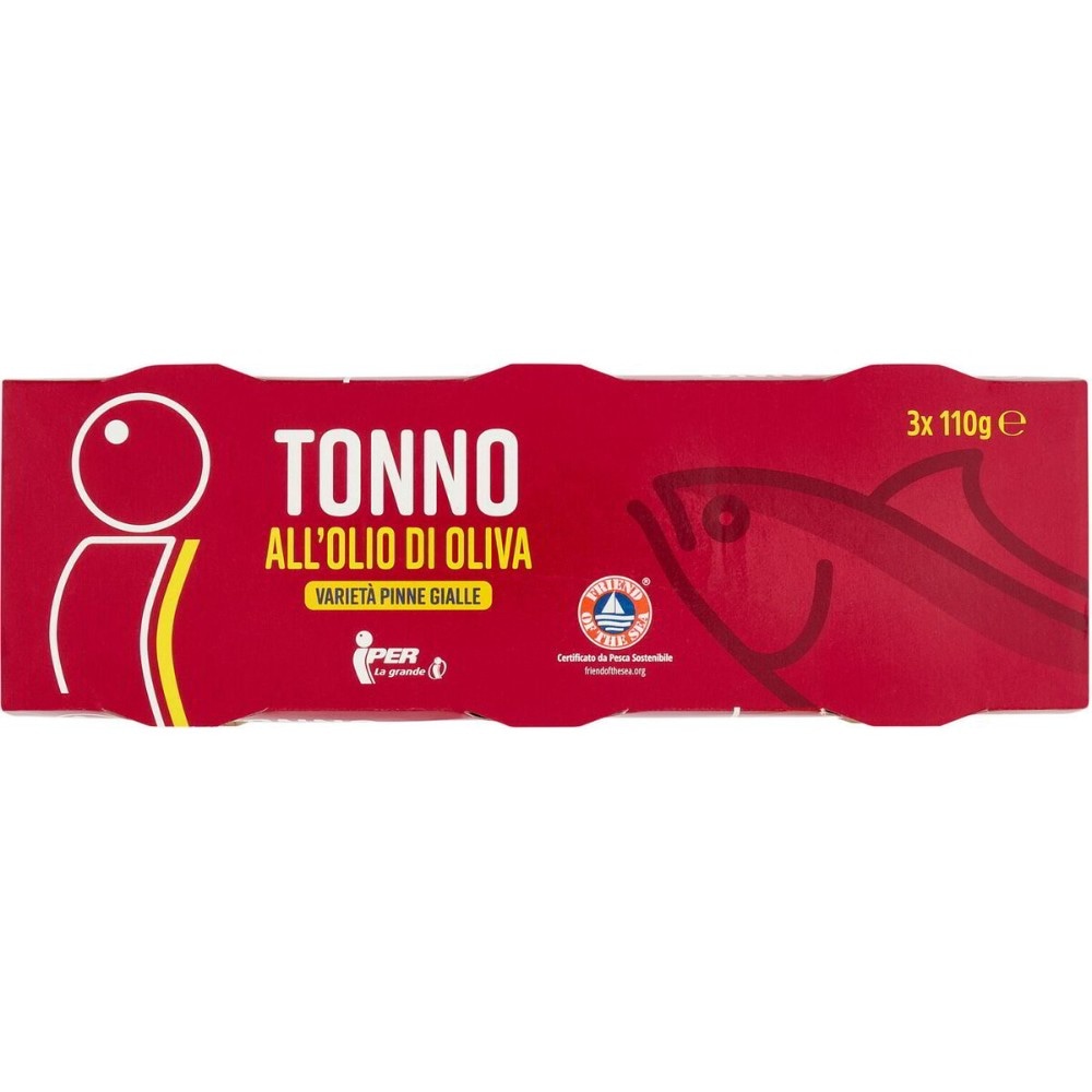 Tonno all'olio di oliva 110 g x3 in offerta da Iper La grande i