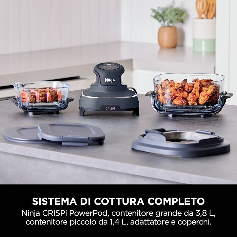 Ninja Friggitrice ad aria portatile Crispi FN101EUGY 3,8 Litri - Offerta nel negozio Euronics