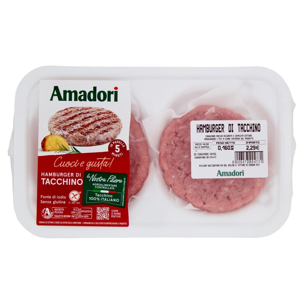 Hamburger di tacchino, 160 g – Iper La grande i