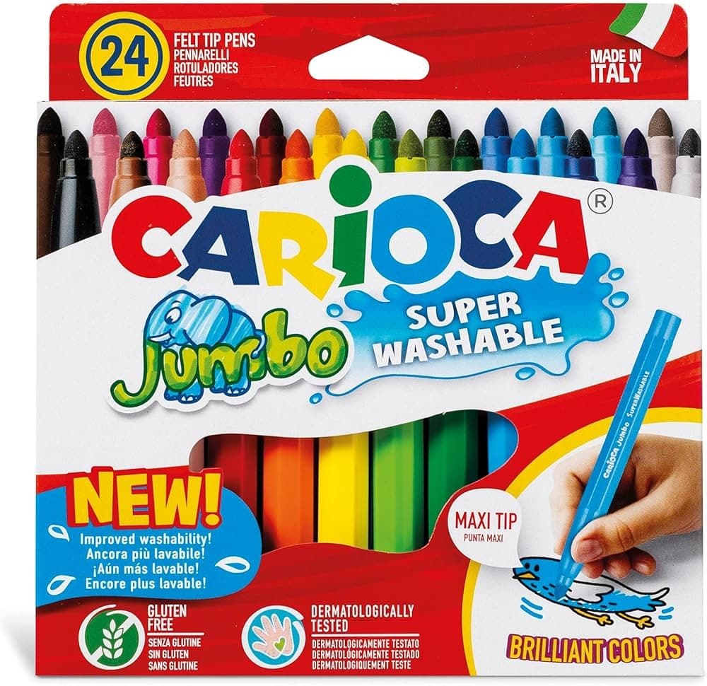 Pennarelli Jumbo lavabili 24 pezzi CARIOCA in offerta da Iper La grande i