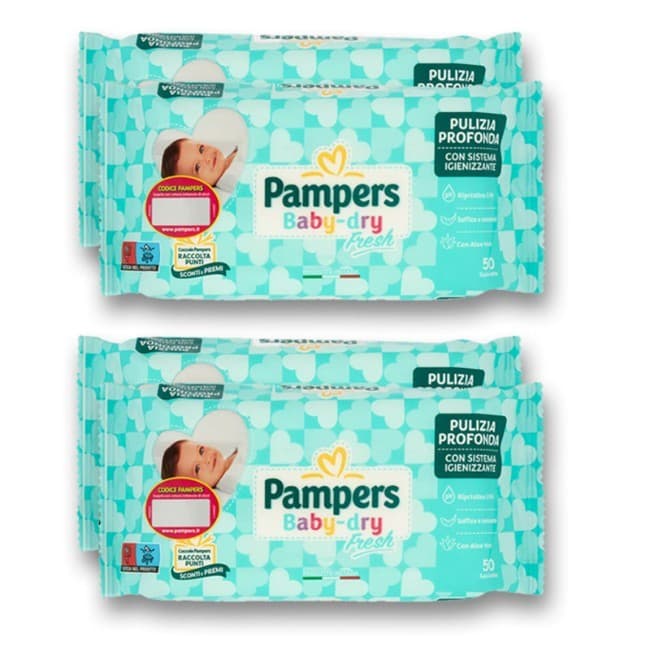 Salviettine Baby Fresh o Progressi Pampers 500 salviette in offerta da Carrefour