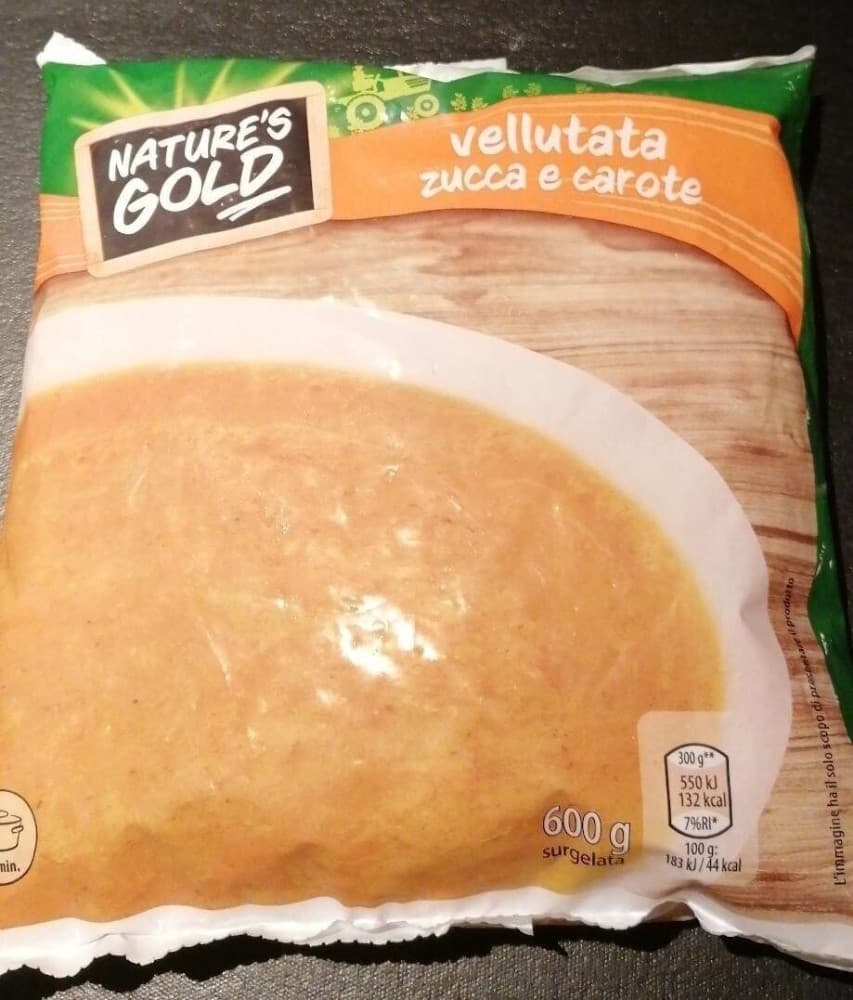 Nature's Gold vellutata zucca e carote, 600 g – ALDI