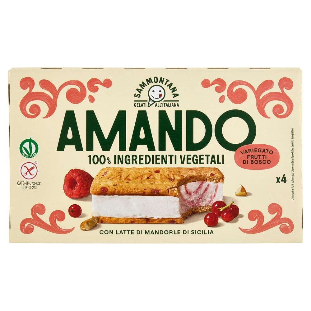 Gelato biscotto "Amando" Sammontana, 208 g – Panorama