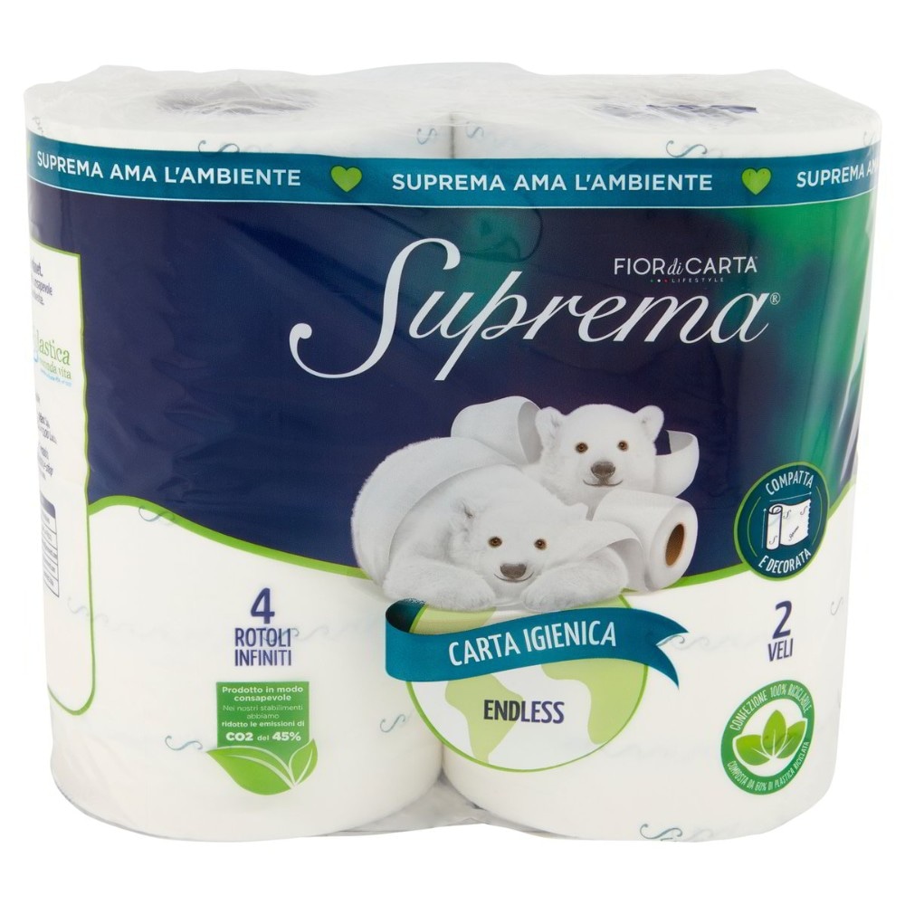 Carta igienica Endless Suprema Fior di Carta Lifestyle 4 rotoli in offerta da Bennet