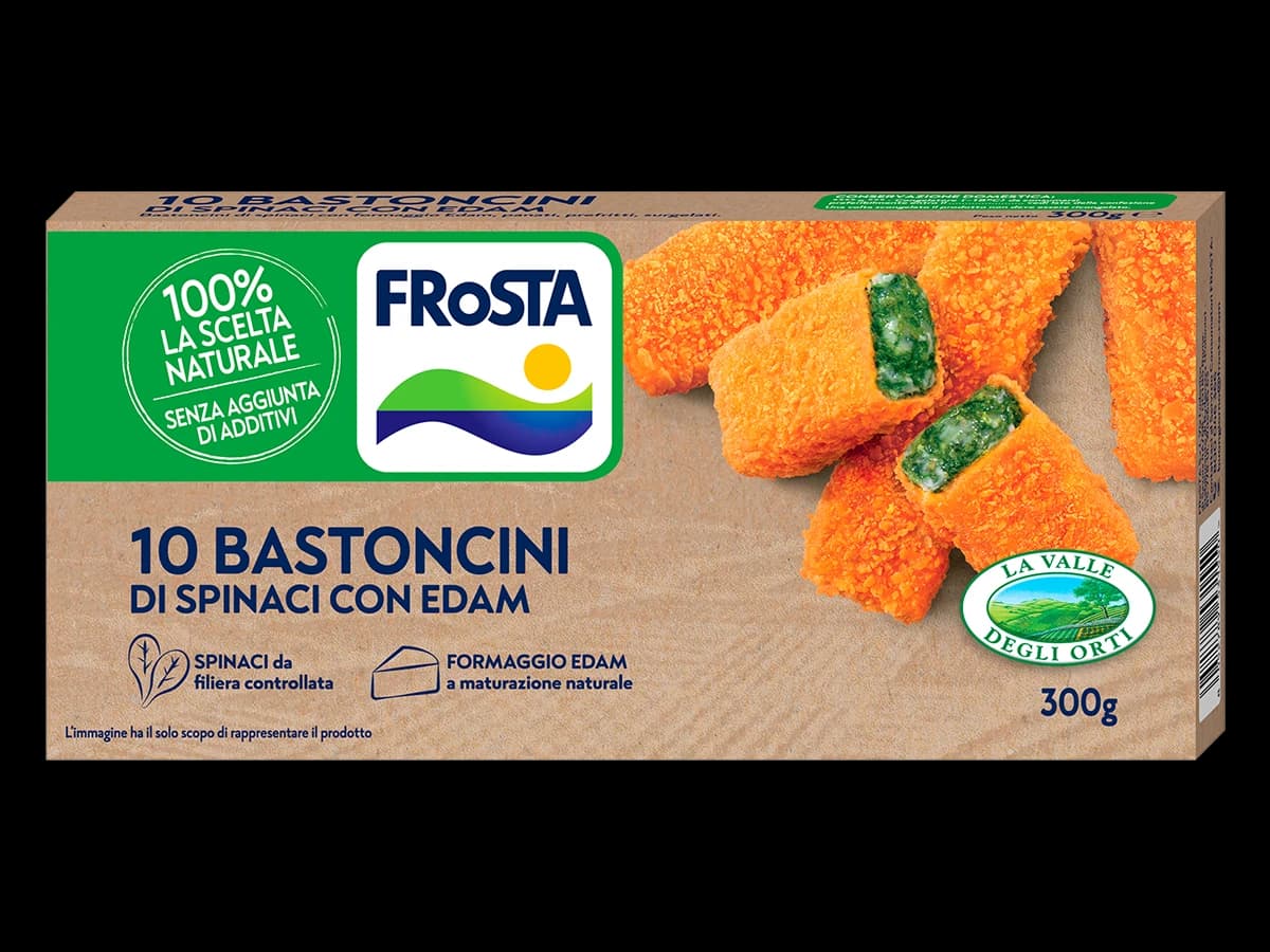 Bastoncini di Verdure o Spinaci con Edam, 10pz 300 g Frosta – Carrefour