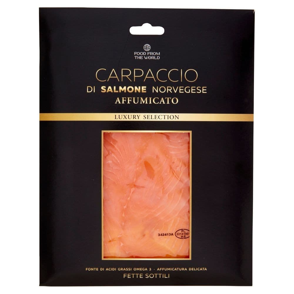 Salmone d'Islanda affumicato o carpaccio di salmone affumicato norvegese, 100 g Food From The World – Iper La grande i