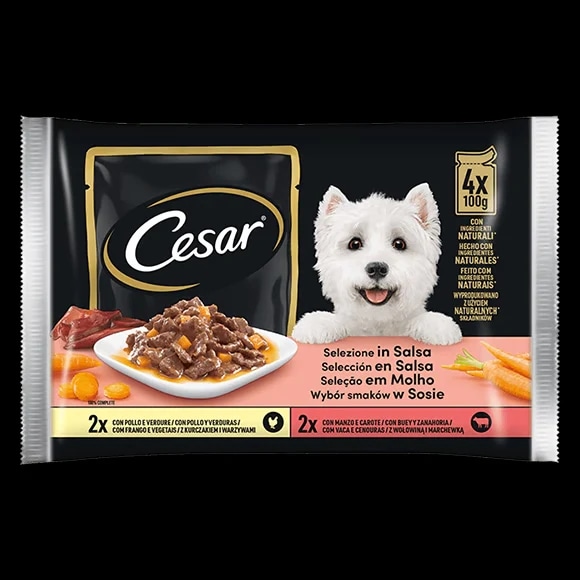 Alimento per Cane Cesar Le Delizie del Giorno 4x100 g in offerta da Il Gigante