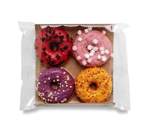 4 Donut arcobaleno 220 g confezione Nostro PANE - Offerta nel negozio Lidl