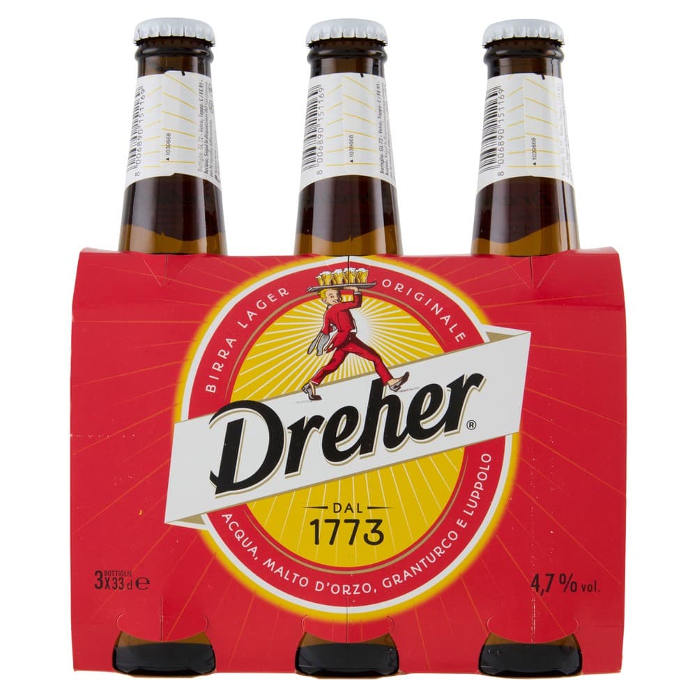 Birra Dreher 3 x 33 cl = 99 cl in offerta da Penny