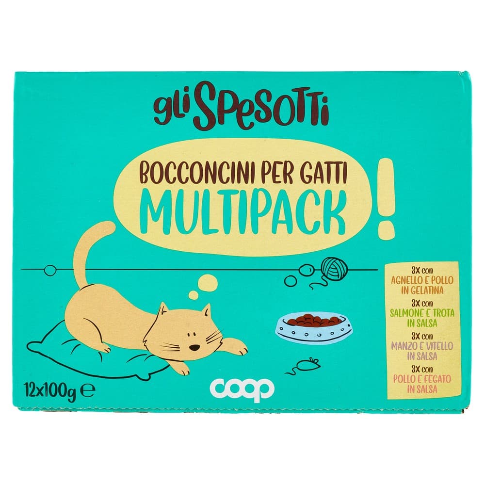 Bocconcini per gatti, 12x100g Gli spesotti – Coop