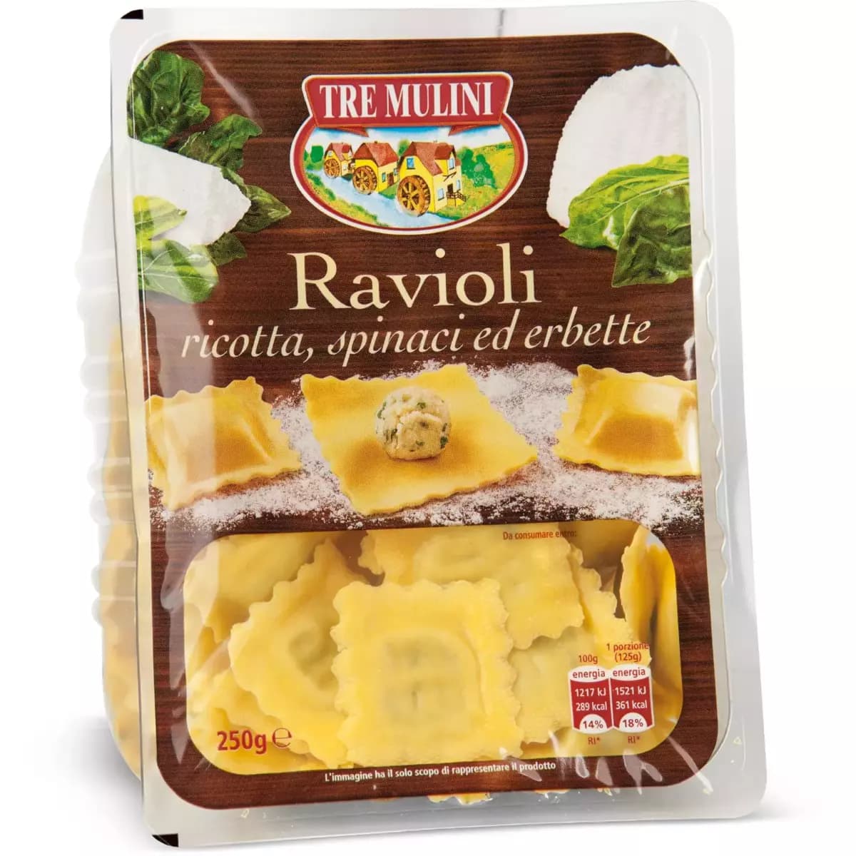 Tre Mulini ravioli ricotta, spinaci ed erbette 250 g in offerta da Eurospin