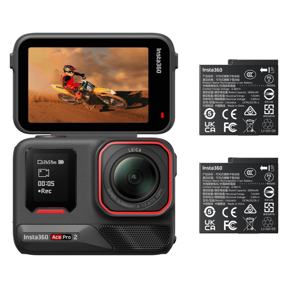 Action Cam Insta360 Ace Pro 2 Standard Dual Battery Bundle in offerta da Euronics