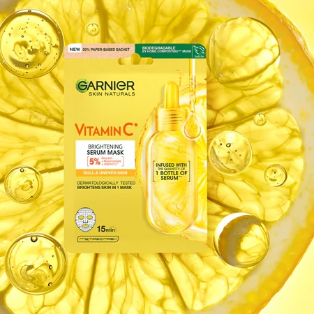 Maschera in Tessuto Occhi Illuminante Vitamin C Garnier SkinActive 5 g - Offerta nel negozio Bennet