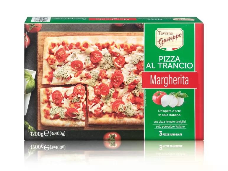 Pizza margherita al trancio 3x 400 g confezione Taverna Giuseppe in offerta da Lidl