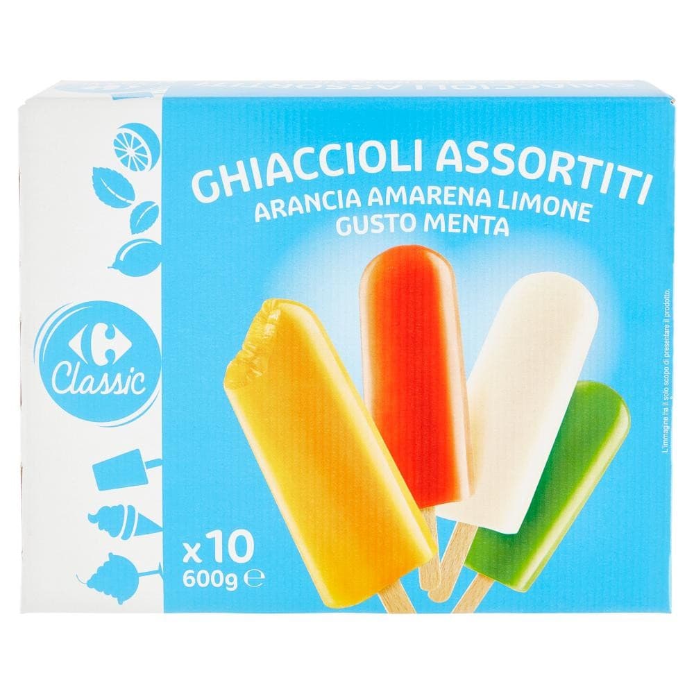 Ghiaccioli assortiti Classic Conf. 10 pz 600 g in offerta da Carrefour
