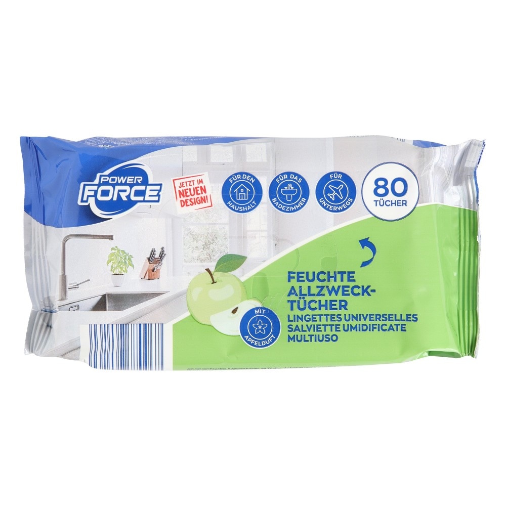 Power Force Salviette umidificate multiuso 80 pezzi - Offerta nel negozio ALDI