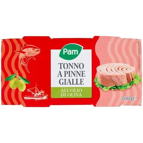 Tonno a pinne gialle Pam, 160 g x 2, sgocc 224 g – Panorama