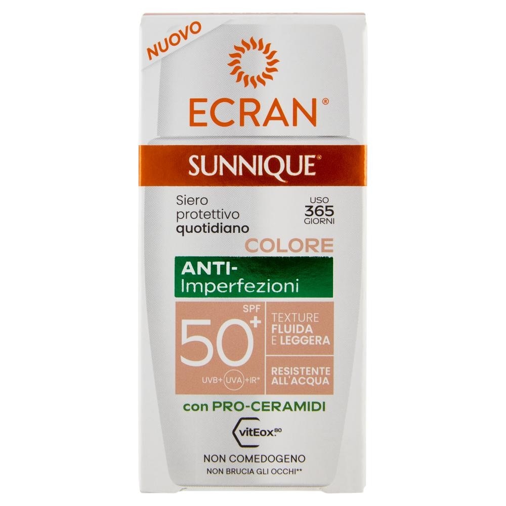 Siero Viso Colorato Protettivo Quotidiano SPF 50+ Ecran 40 ml - Offerta nel negozio Carrefour