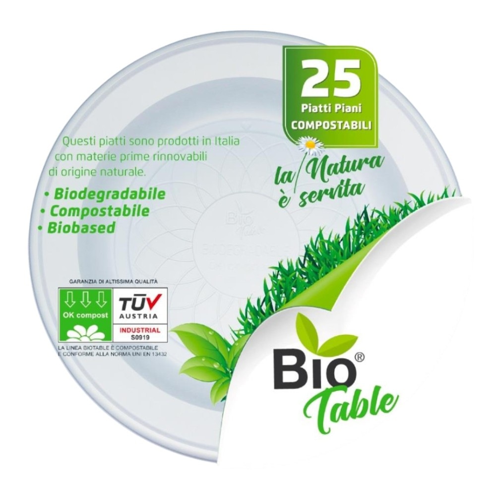 Piatti Piani Compostabili 25 pz Il Braciere - Offerta nel negozio Eurospin