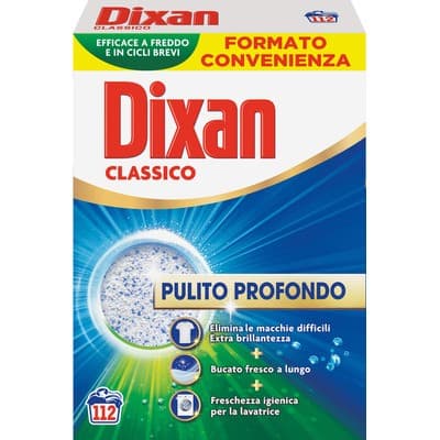 Detersivo in polvere per lavatrice Dixan 112 lavaggi in offerta da Iper La grande i