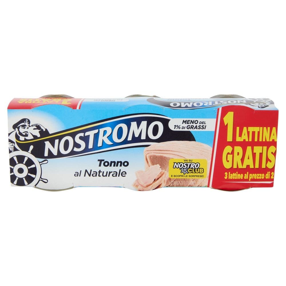 Tonno al naturale, 3 x 70 g, sgocc. 168 g Nostromo – Panorama